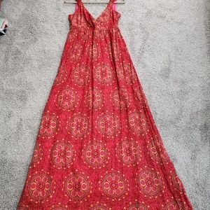 Long length Sundress pink w floral design